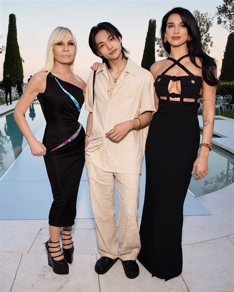 versace global ambassador|donatella Versace and hyunjin.